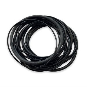 Stack of 80’s Style Rubber Bracelets - unisex